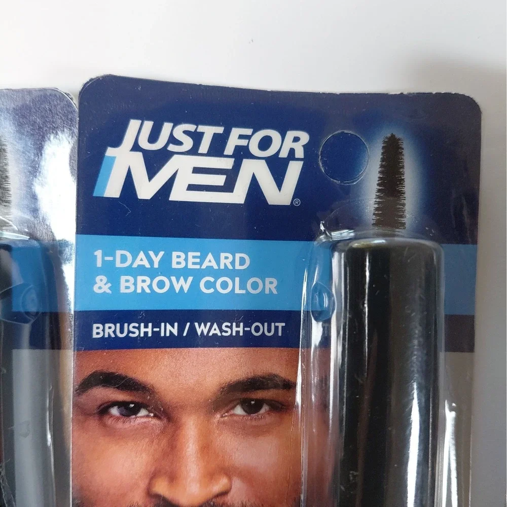Lot Of 3 Just For Men 1 Day Beard & Brow Color Black 0.3oz New & Sealed Hair Dye